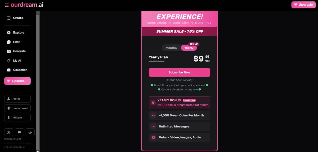 OurDream AI Pricing
