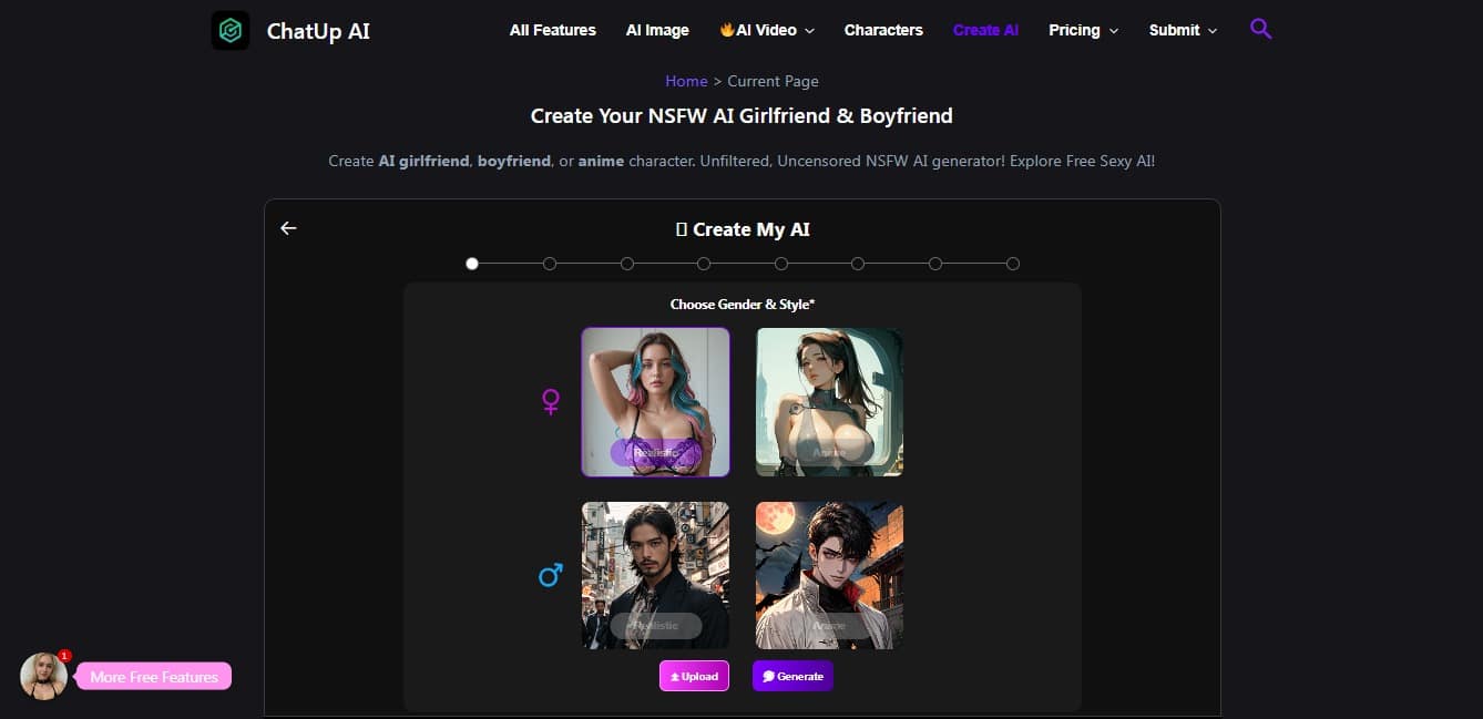 Partner gender on ChatUp