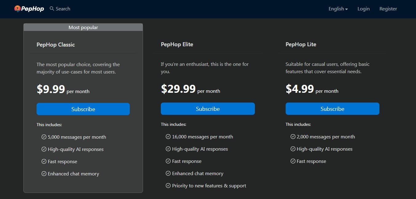 PepHop AI Pricing
