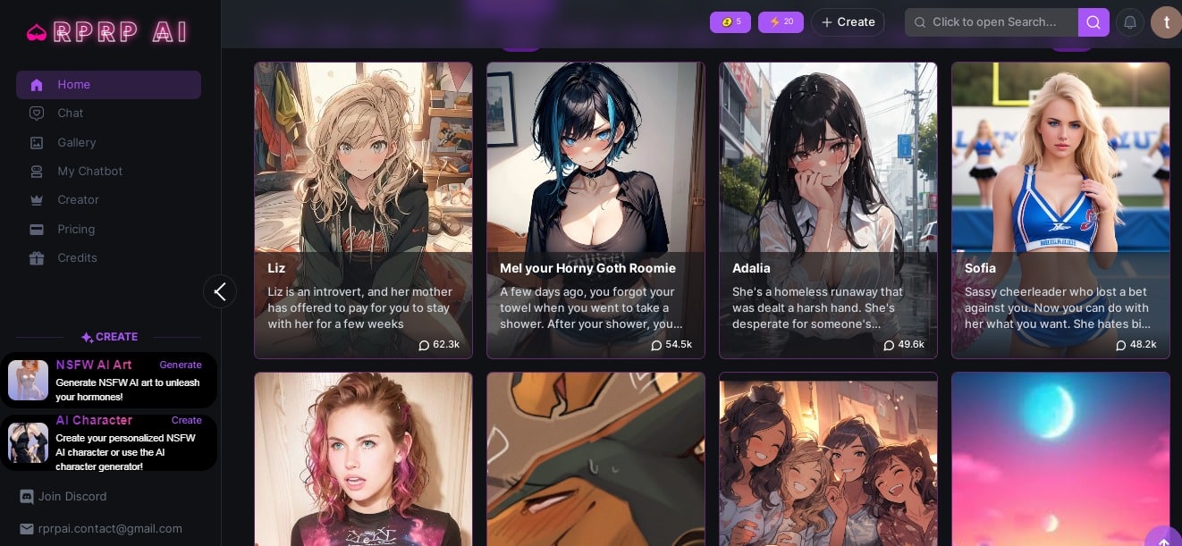 RPRP AI user interface