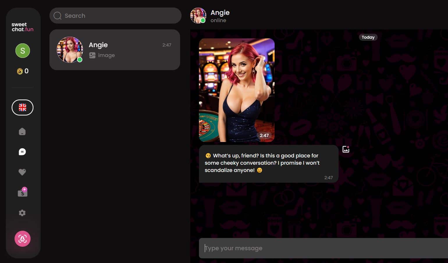 SweetChat Open conversation