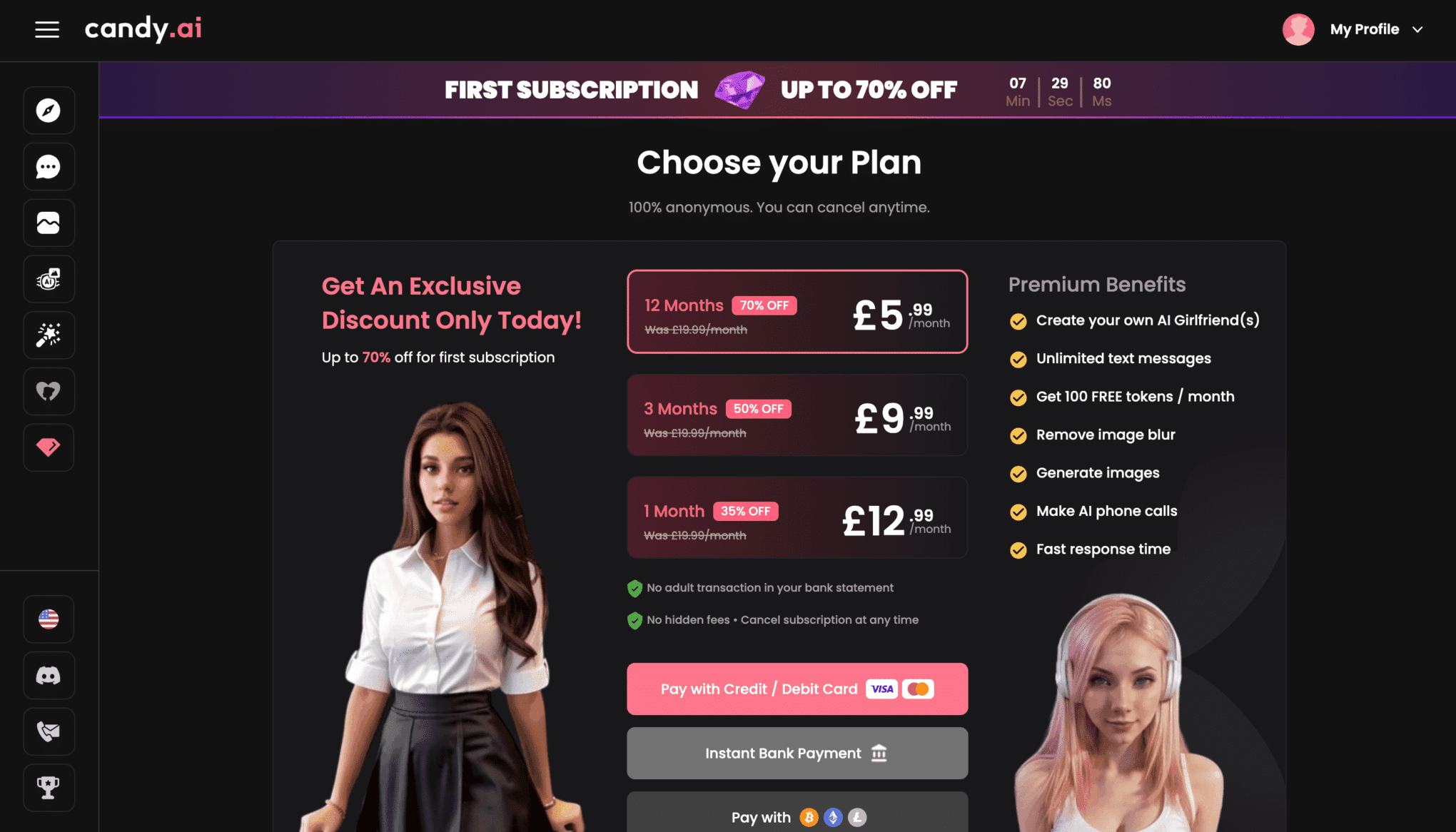 Candy AI Subscription Plan