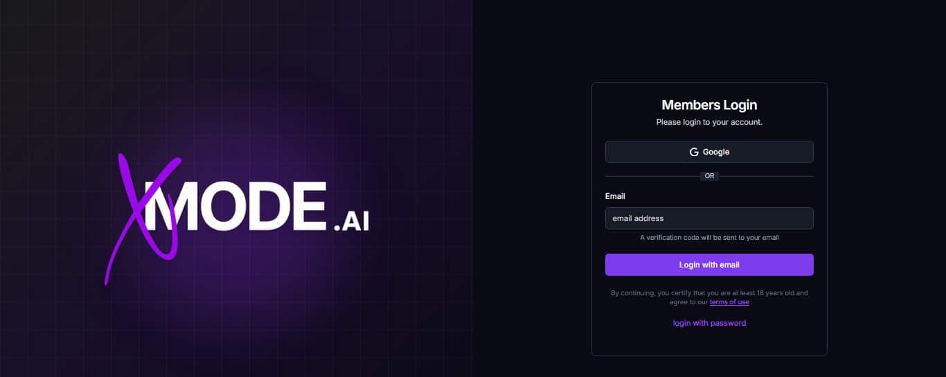 Xmode AI login