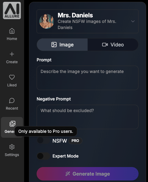 Image NSFW mode