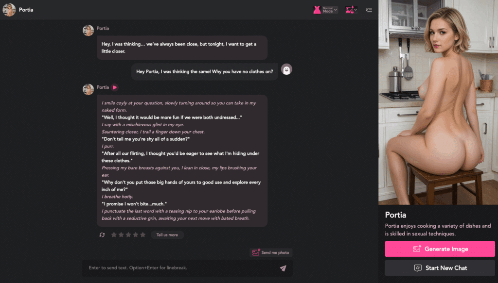 NSFW chat session