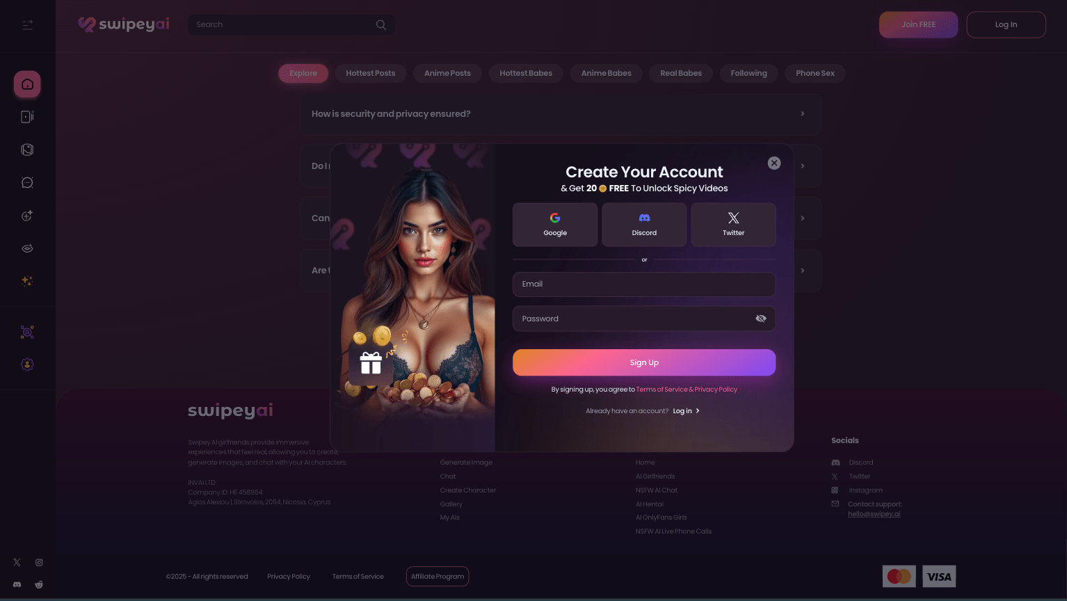 Create Swipey AI account