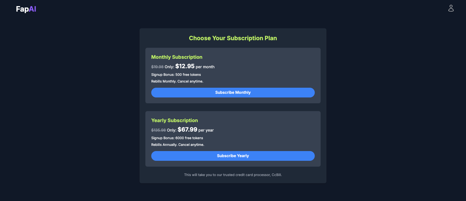 Fap AI Pricing