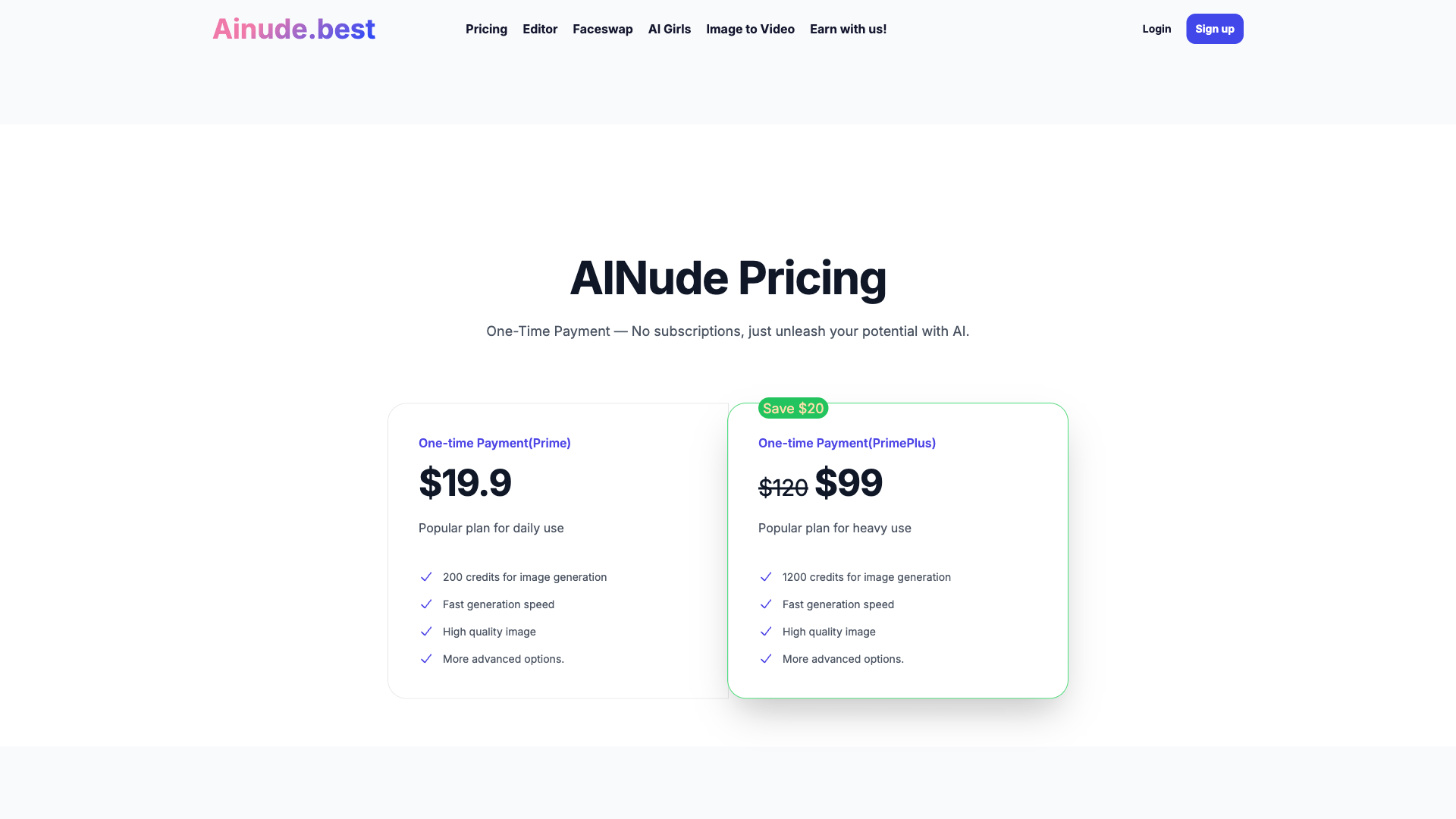 AI Nude Best pricing