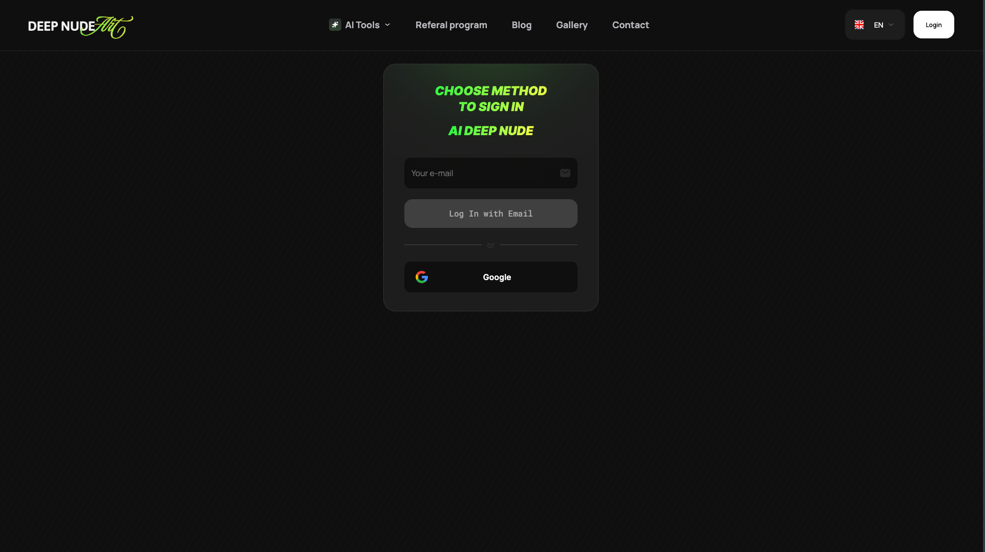 Create AI Deep Nude account