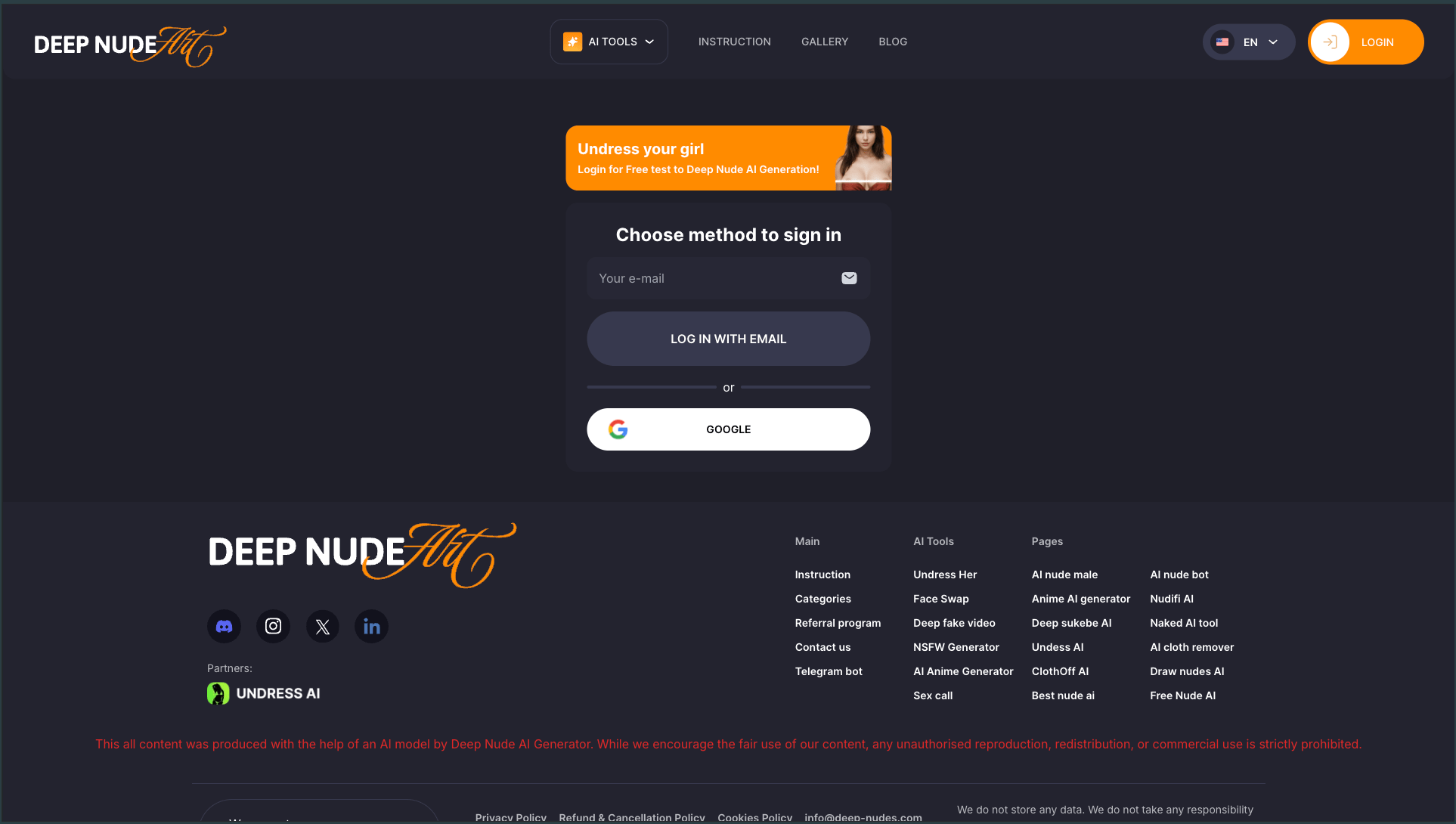 Create Deep Nude AI account
