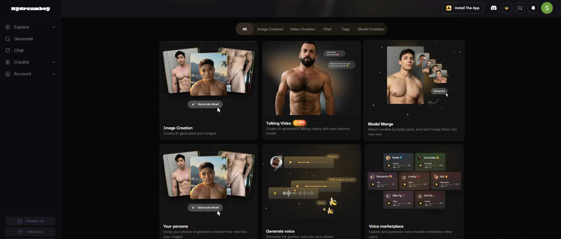 Generate AI experience MyDreamBoy