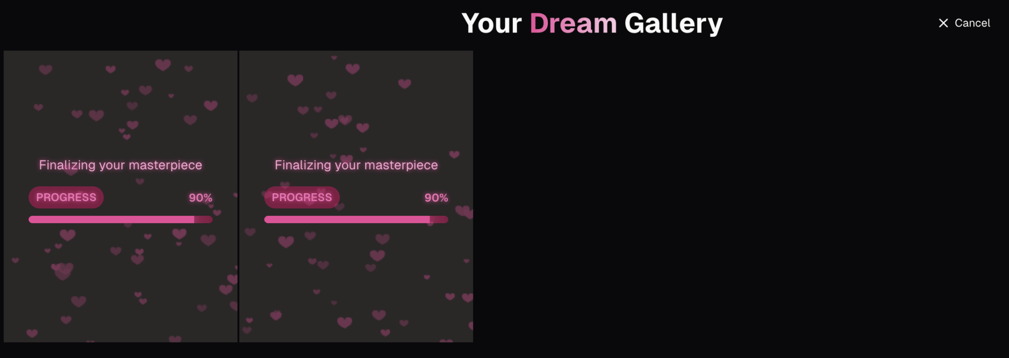 Generating images on OurDream