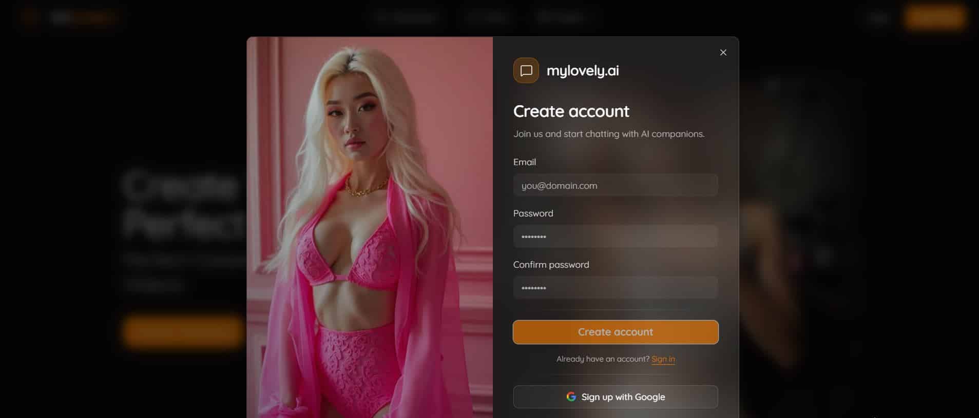 MyLovely Account Create