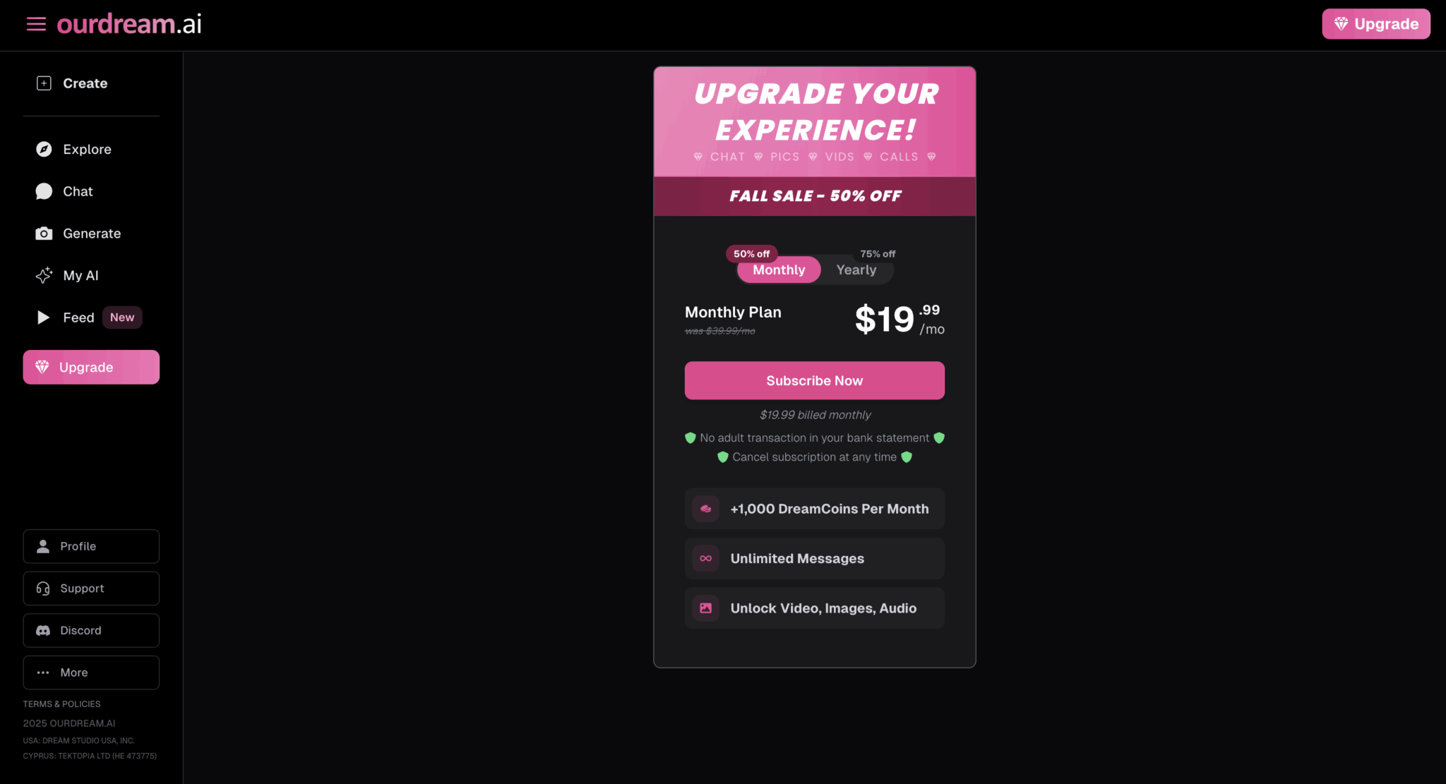 OurDream Monthly Package