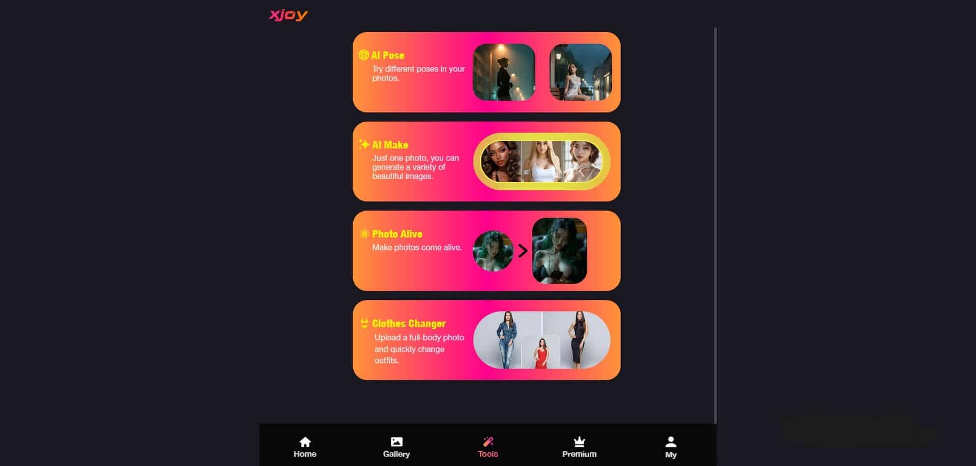 User experience Xjoy AI