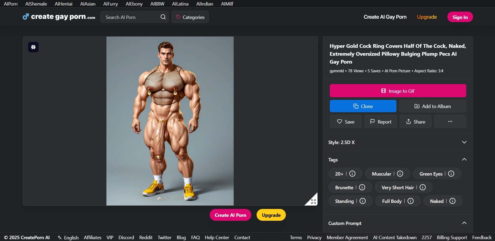 Create AI GayPron image to gif