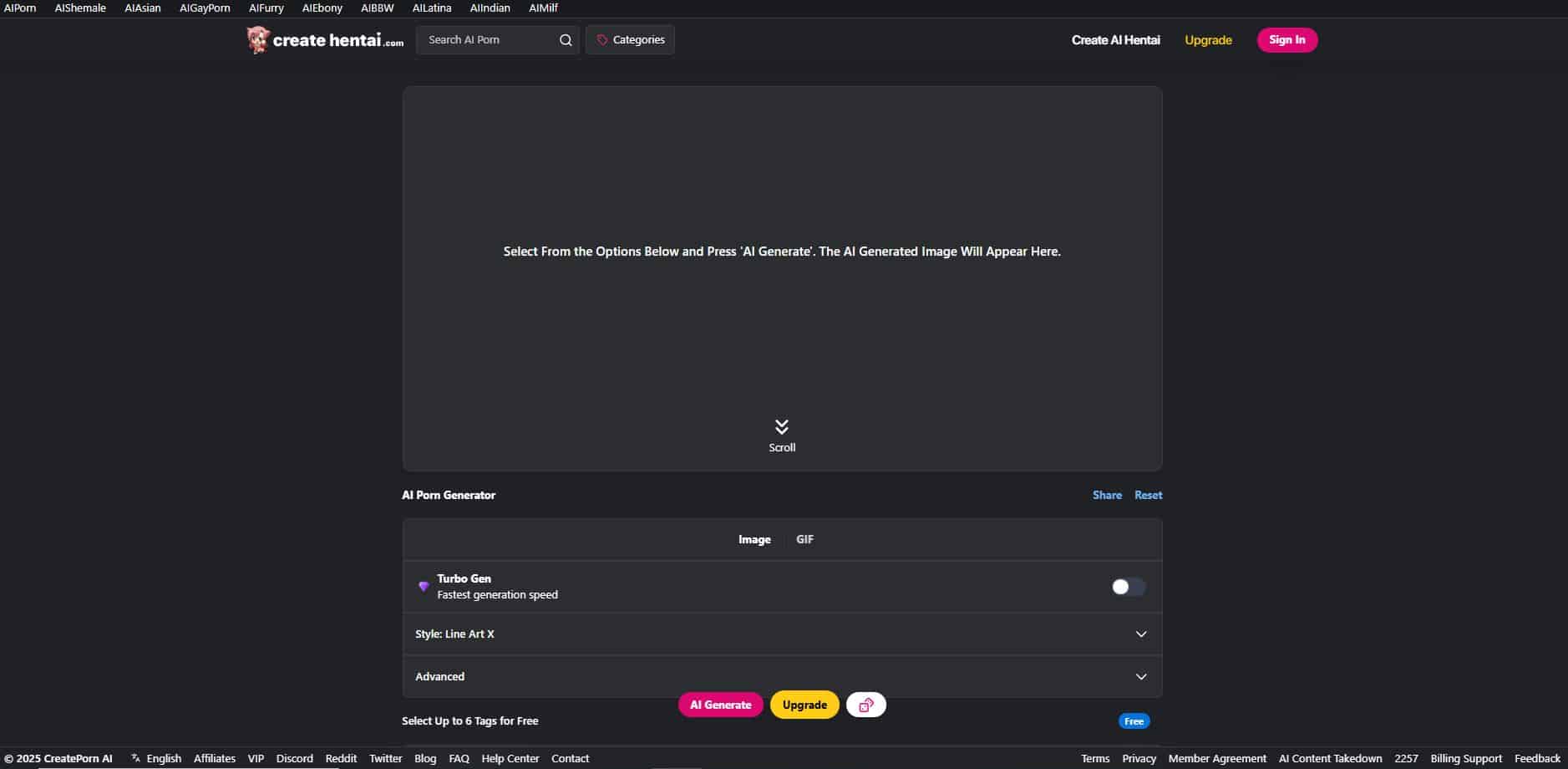 CreateHentai Generate