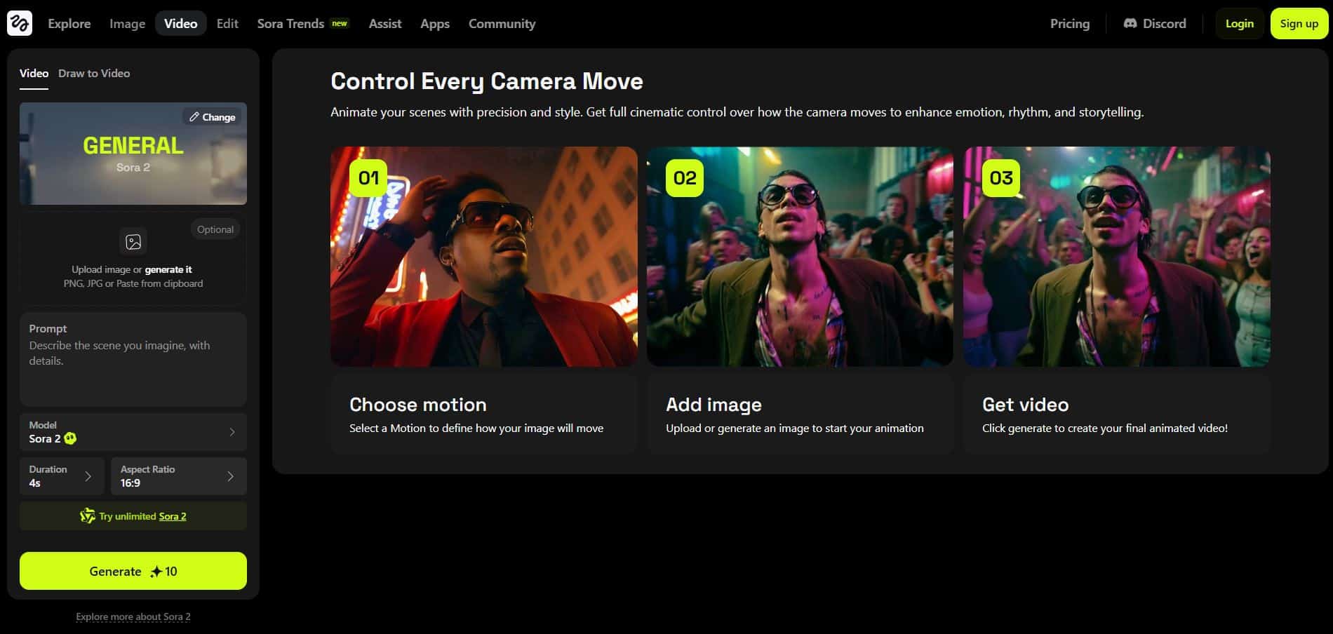 Higgsfield.Ai Using the Video generator