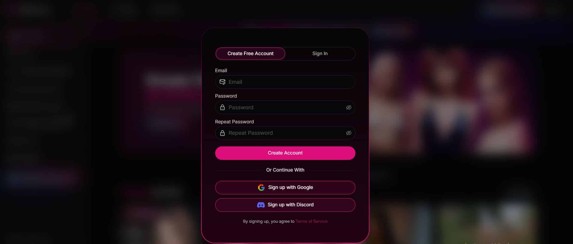 Create Nemora AI account