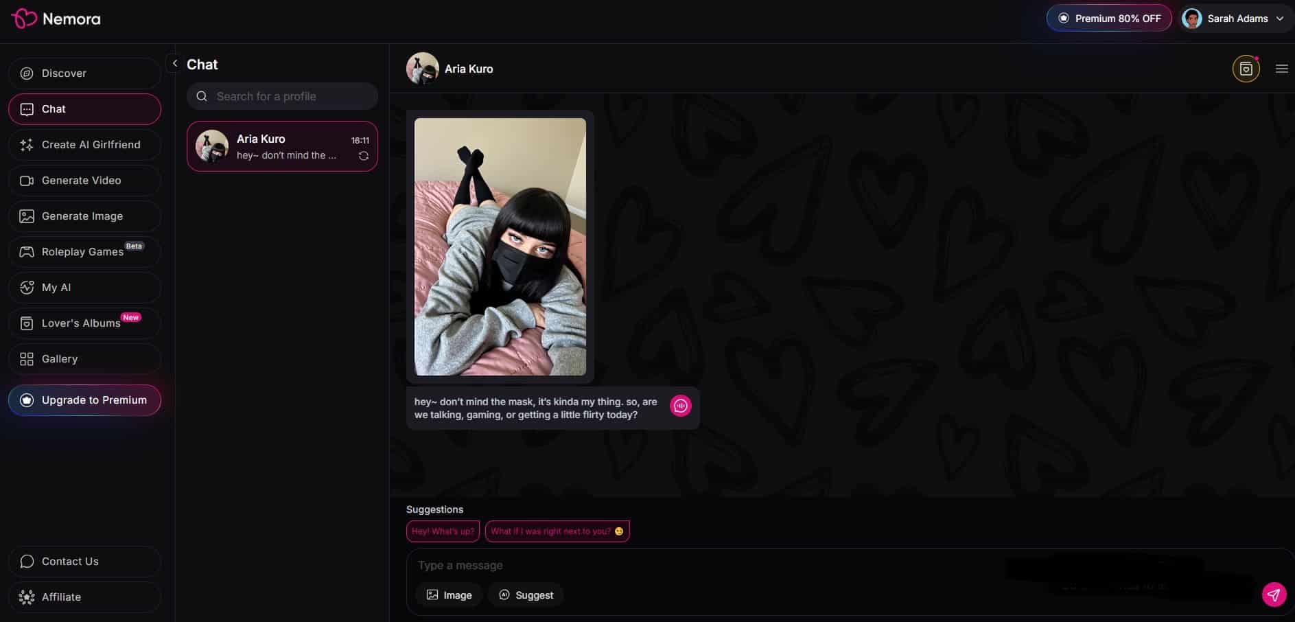 Nemora AI chat experience
