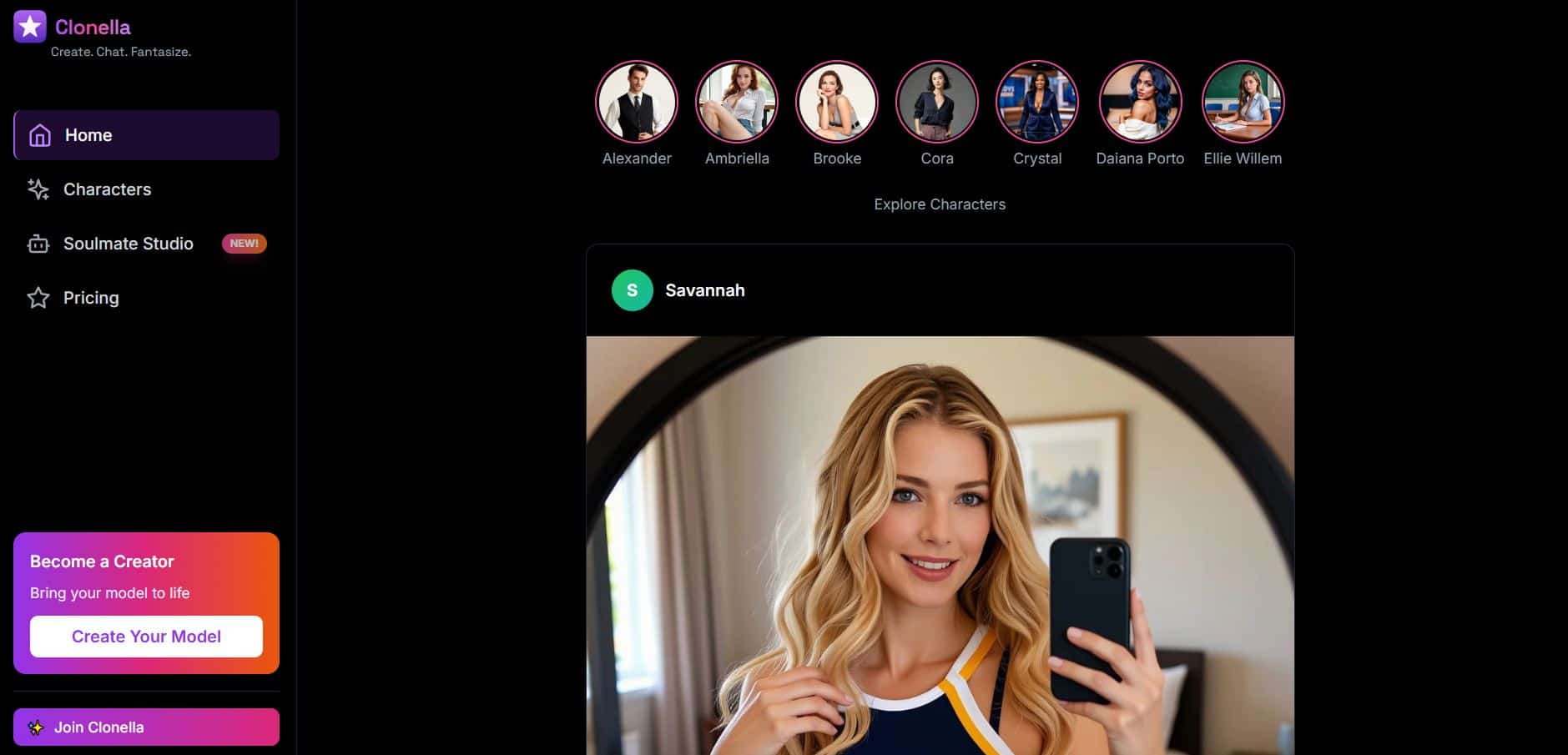 Create Clonella account