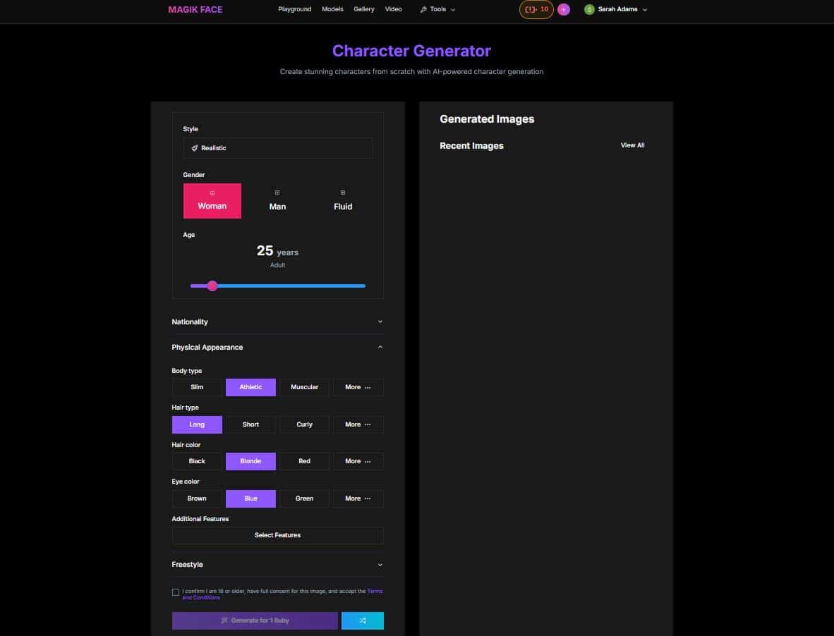 Magik Face character generator