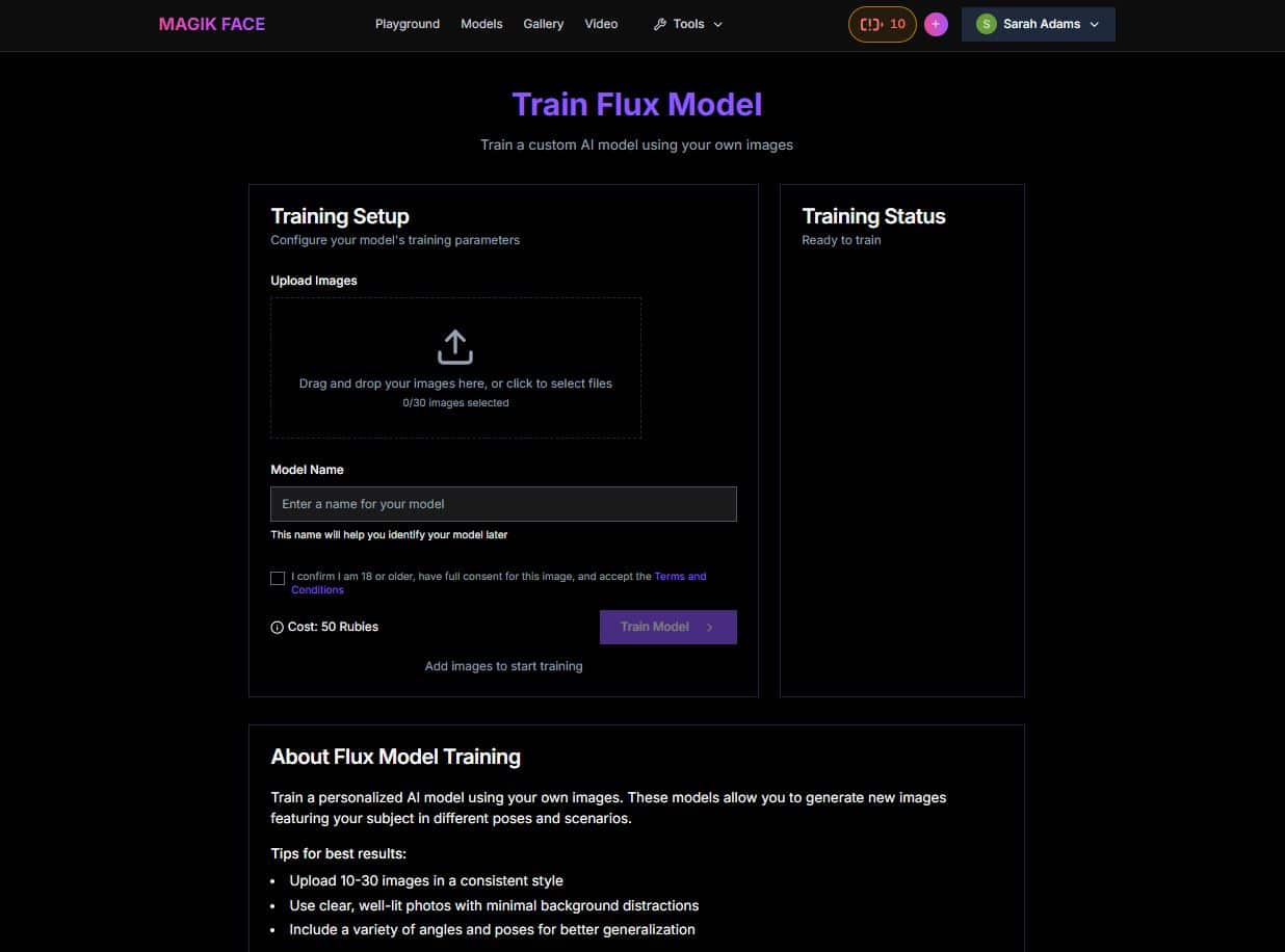 Magik Face train flux model