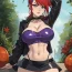 Curvy Hentai in a Tube Top and Mini Skirt Flashing Pussy
